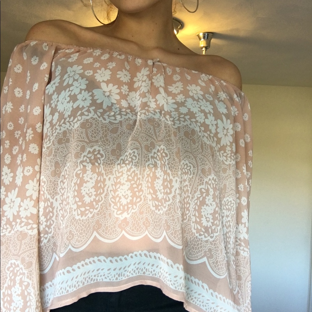 Flowery Off the Shoulder Top